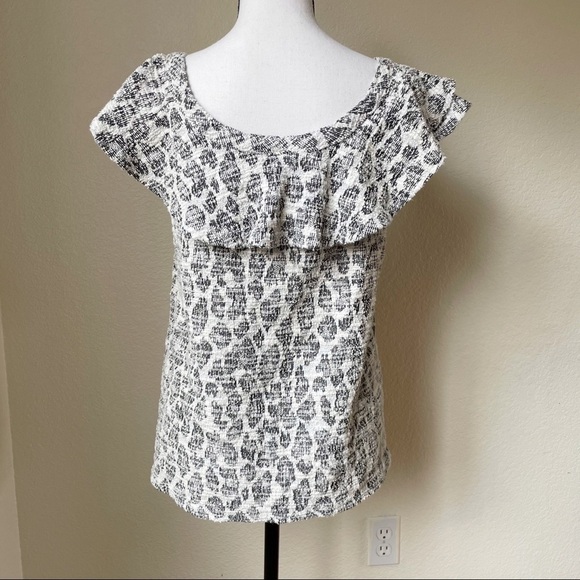 Dolan Savannah Asymetric Ruffle Textured Top L - Picture 5 of 10